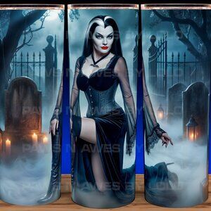 Lily Munster from the Musnters in Graveyard Cup Mug Tumbler 20oz